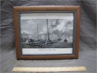 Cool Drum Point Oyster Buying Framed Photo