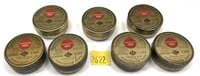 Lot, 7 vintage tins of Remington percussion caps