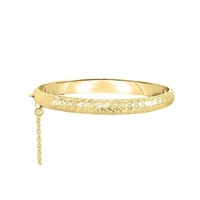 14K Yellow Gold Plated Sterling Bangle Bracelet