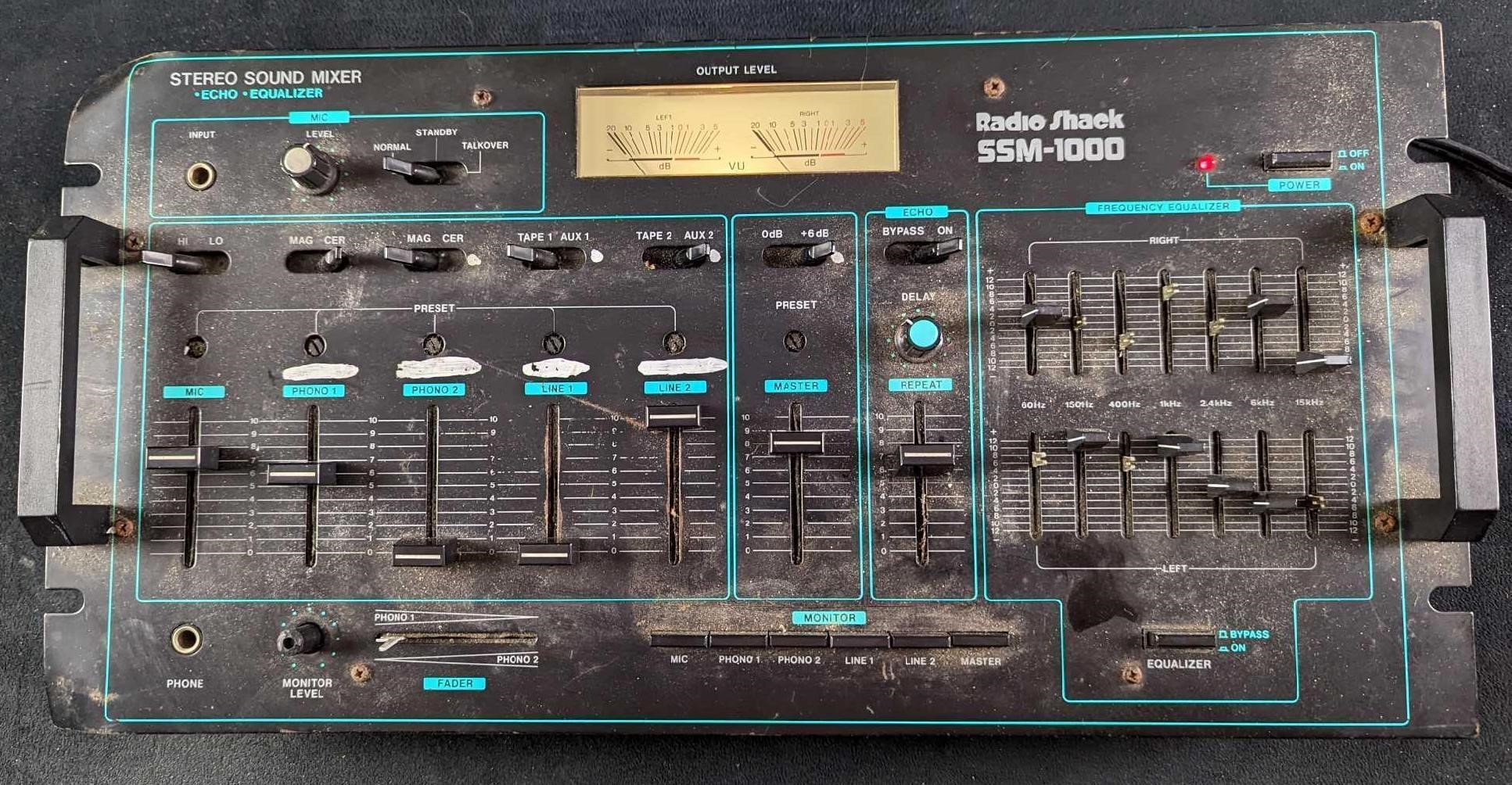 Radio Shack SSM-1000 Audio Mixer With Echo