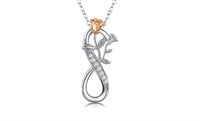 14K Rose Gold Plated Sterling Silver Necklace