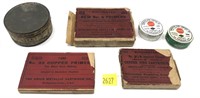 Lot, vintage primers in tins and boxes,
