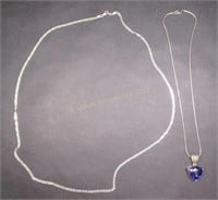 Sterling Silver Necklace & Pendant & Chain