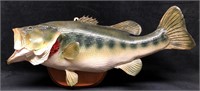 Vintage Real Skin Largemouth Bass Trophy Fish
