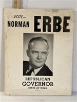 1950s governor of Iowa running poster vote Norman