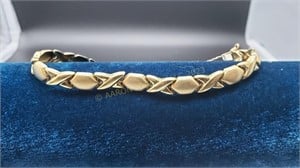 14k Gold XO Bracelet