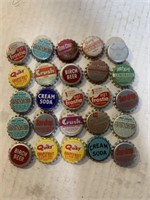 25 unused vintage bottle caps