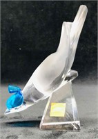 Signed Lalique Crystal Pimlico Blue Jay Figurine