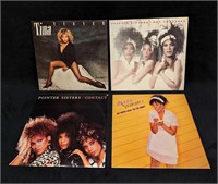 4 Tina Tuner Donna Summer Pointer Sisters LPs