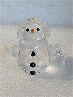 Swarovski crystal snowman figure