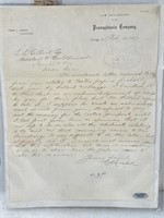 Signature certified original handwritten letter