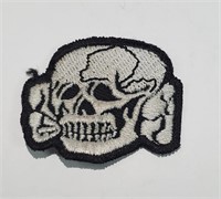 WWII, German Totenkopf Fabric Skull Insignia