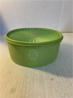 Tupperware green canister