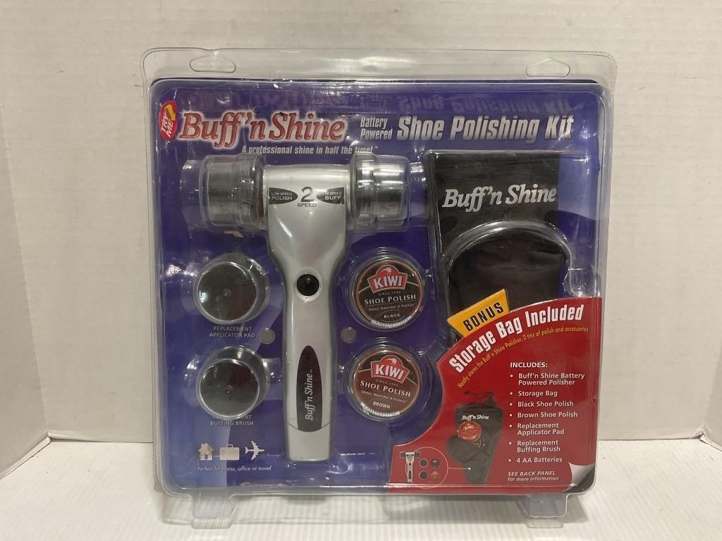 Buff’n shine battery powered shoe polishing kit