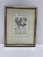 Don Quixote by Salvador Dali original etching