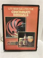Cincinnati Bengals light up bar beer sign