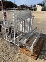 Double Sided Wire Shelving on Wheels (see descr)