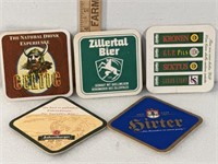 Collectible German beer coasters set of five