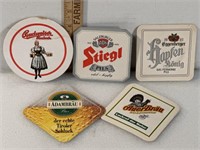 Collectible, German beer coasters, set a five