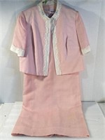 Early mid century, cotton suit, dress, light,