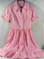 Mid century, Montgomery Ward, pink dress,