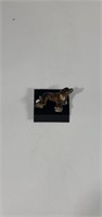 Black and Brown Cocker Spaniel Enameled Brooch