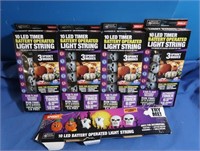 4 10-LED Skull Light Strands & Assorted