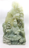 KUAN YIN, Large Jade Carved Sculpture