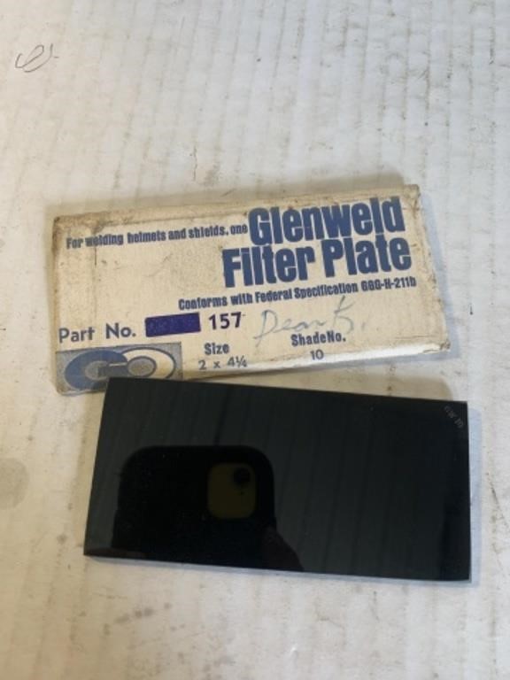 Very rare Glenweld filter plate in original