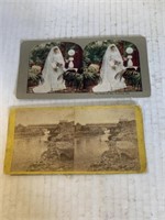stereoscope the bride on her wedding day