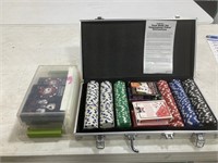 Poker set, box of cards