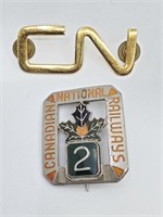 Set of 2 Canadian Train Badges