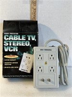Surge protector, cable TV stereo VCR