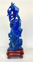 Lapis Lazuli Chinese Fisherman Figurine