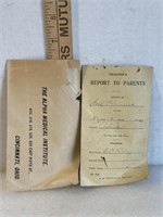1902–1903 child’s report card