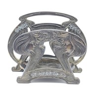 Art Nouveau, Large Bronze Napkins Holder