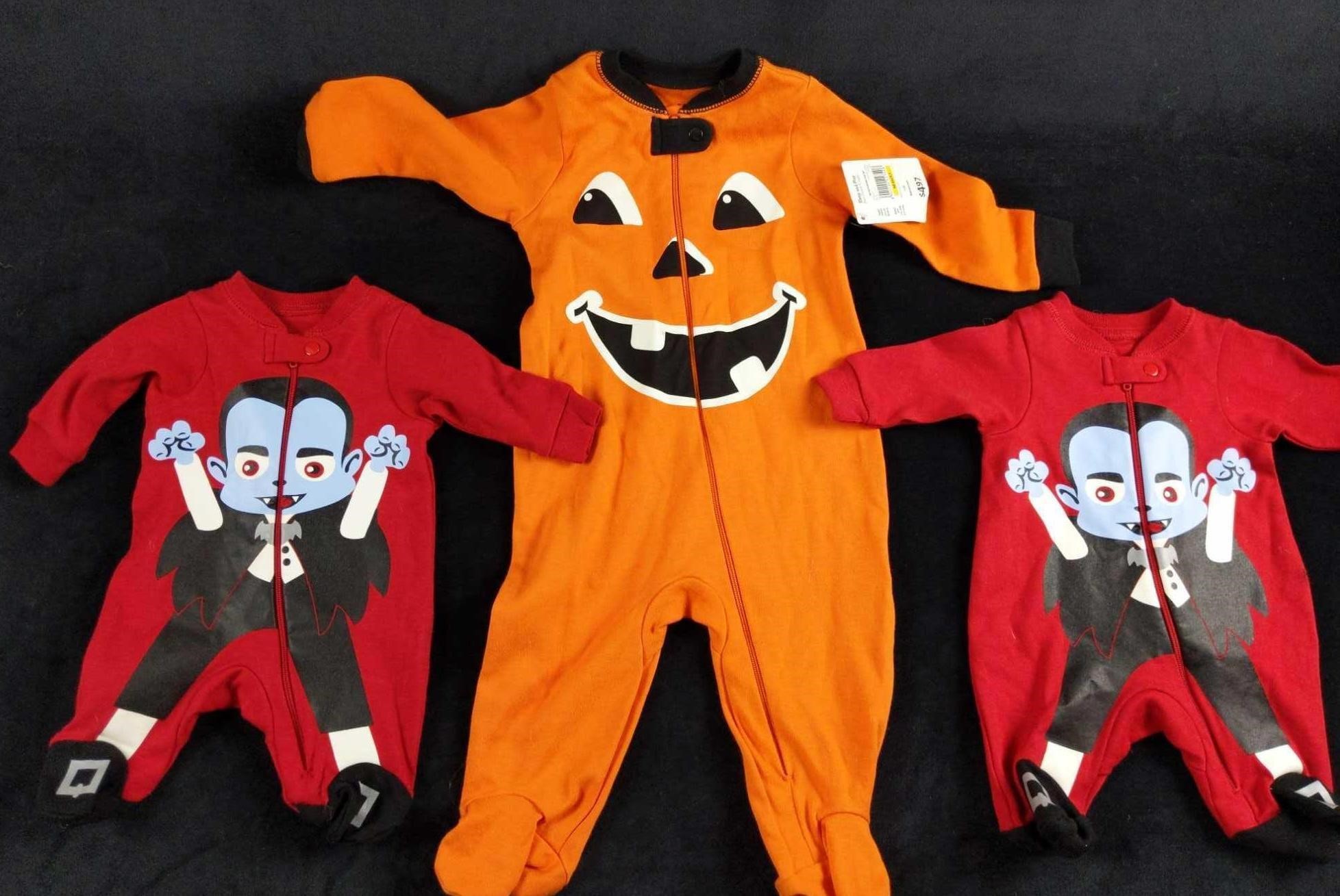 Baby Halloween Pajamas And Play Clothes Lot Of 3