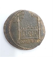 Ancienr ROME Copper As of TIBERIUS c. 8-12 AD