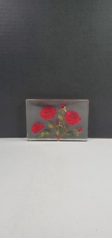Acrylic Rose Display (real flora preserved in
