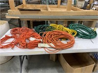 Extension cords, watering hoses