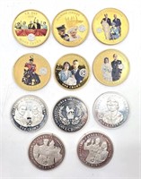 TRISTAN DA CUNHA 11 Different Crown Coins Brirish