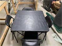 Card table and 4 chairs