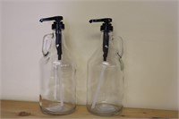 2pc Glass Jar Pump
