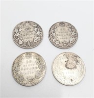 Set of 4 Canadian 50 Cents