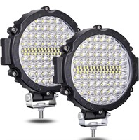 $50 7” Round LED Off Road Lights 2PK Red