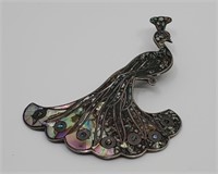 Gerardo Lopez, Mexican Sterling Silver Peacock