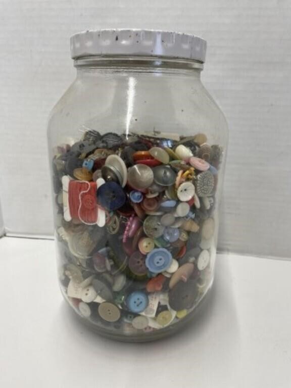 Large Jar of Sewing Buttons