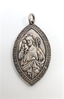 Antique Catholic Oval Medallion