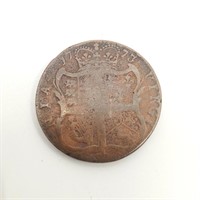 USA Colonial VIRGINIA 1773 Copper Halfpenny