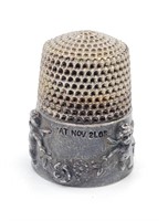 Antique Sterling Silver Thimble with Fancy Repouss